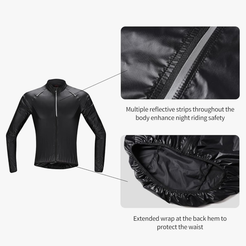 NWT Santic Cycling Windbreaker Summer Bike Outdoor Skinsuit Jacket UPF50+ S